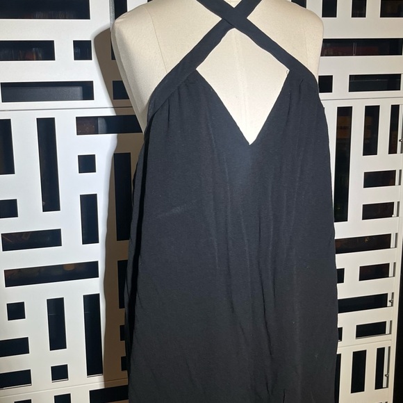 Revolve Chic Black Dress by Superdown EUC MEDIUM halter swing M mini - Picture 4 of 16